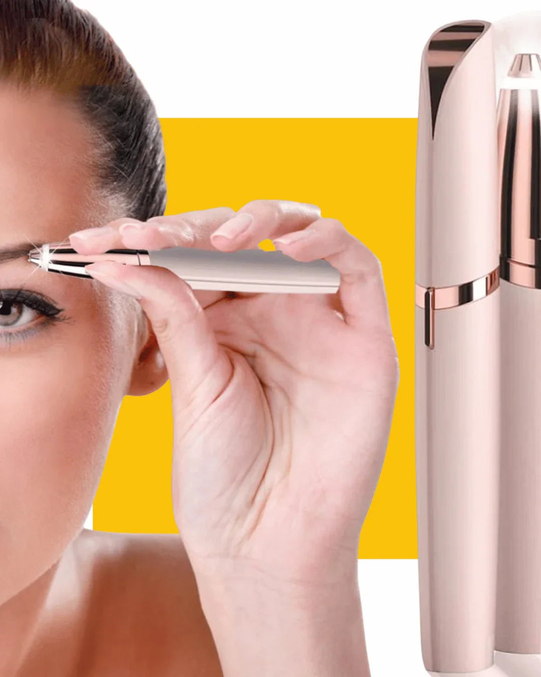 Depilador de Cejas Portátil con Luz LED – Indoloro y Preciso